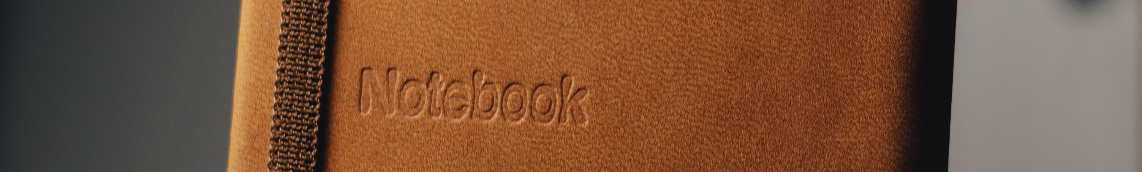 Leather notebook - cropped for