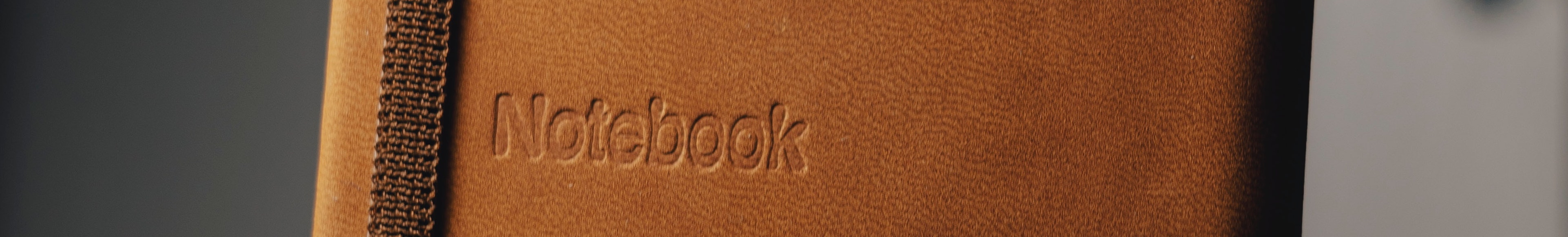 Leather notebook - cropped for