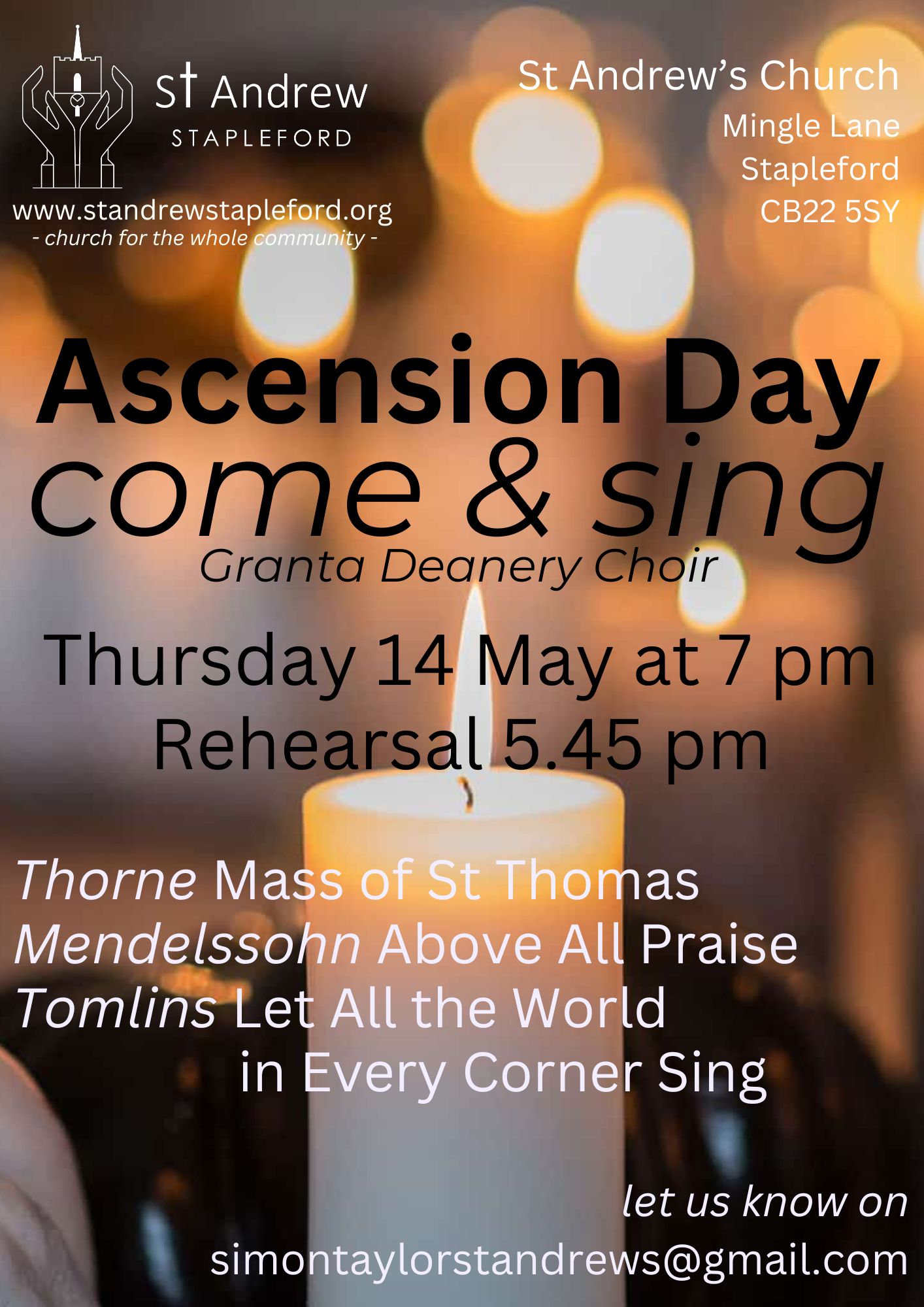 Ascension Day 2026 - singers
